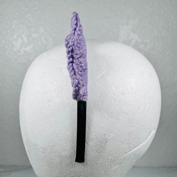 Purple Crochet Crown Headband - Picture 5 of 5